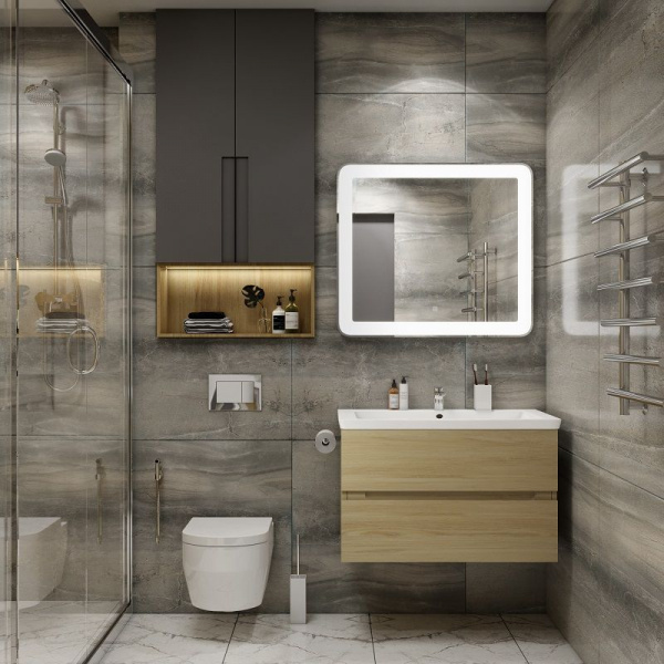 Фото тумба под раковину art&max techno 87 см am-techno-900-2c-so-lw674