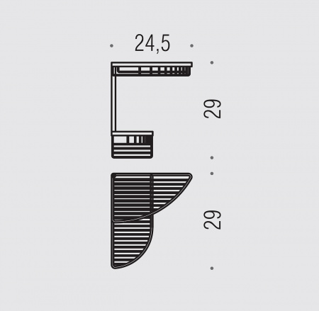 Фото полка-сетка подвесная colombo design complementi b9607