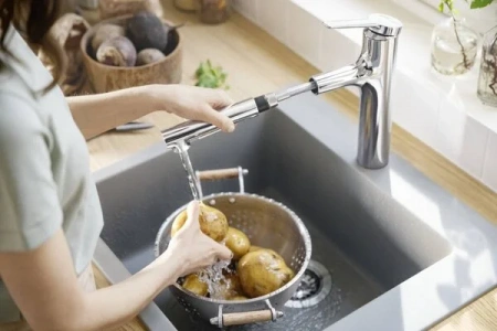 Фото смеситель для кухонной мойки hansgrohe zesis 74810000
