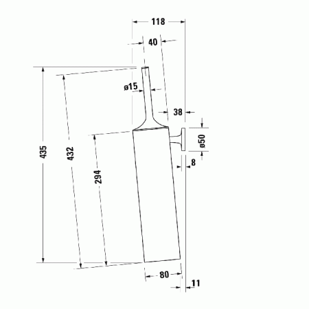 Фото ершик подвесной duravit starck t 99461000 цвет: хром