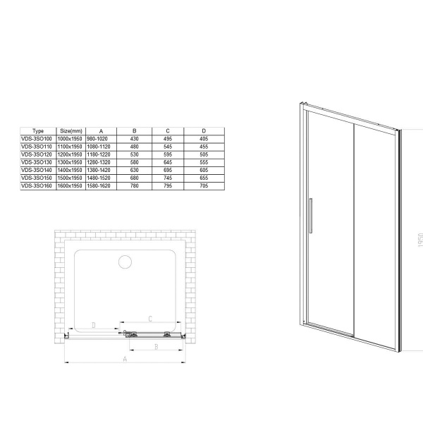 Фото душевая дверь vincea soft 100 см vds-3so100cl