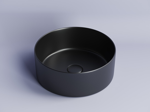 Фото раковина накладная ceramicanova element 35.8 см, цвет: черный cn6032mb
