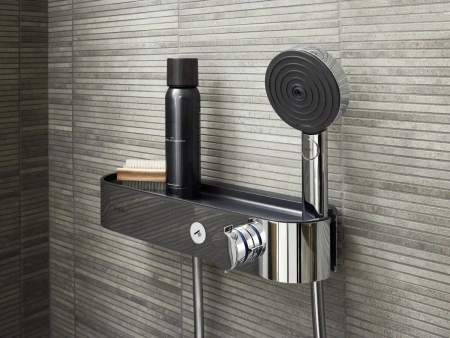 Фото термостатический смеситель для душа hansgrohe shower tablet select 24360670