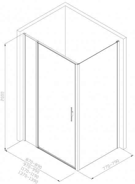 Фото душевое ограждение allen brau priority 100x80 3.31028.00 + 3.31040.00