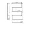 Фото электрический полотенцесушитель indigo sparta 80/50 без полки dgs80-50brrt