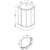Фото душевая кабина loranto 80x80 см cs-6680-25k 80