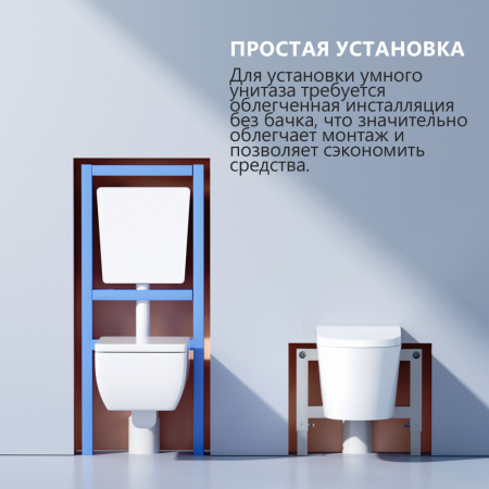 Фото унитаз с инсталляцией abber bequem ac1120s-ac0101p2