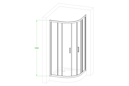 Фото душевое ограждение royal bath hkd rb90hkd-t-bl 90x90 см