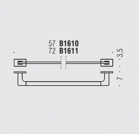 Фото полотенцедержатель colombo design look 57 см b1610