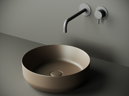 Фото раковина накладная ceramicanova element 39 см, цвет: коричневый cn6022mdb