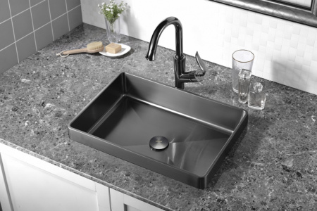 Фото раковина встраиваемая сверху abber wasser kreis af2401gm