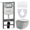 Унитаз с инсталляцией Сет 4 в 1 Ceramicanova CN3009_1002W_1000