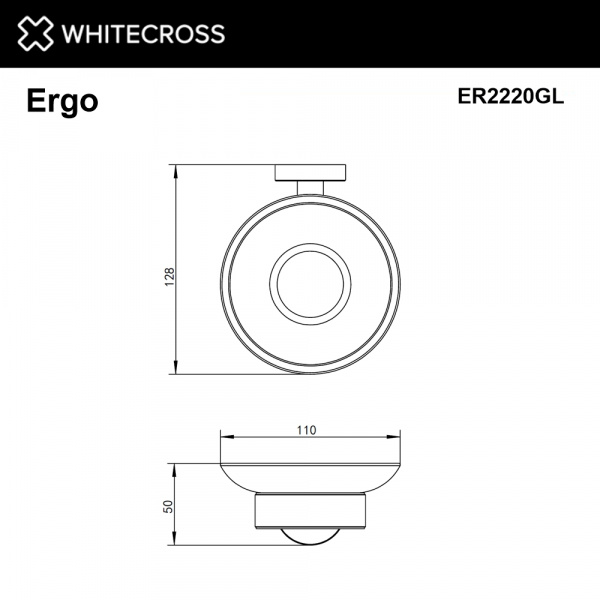 Фото мыльница подвесная whitecross ergo er2220gl, цвет: золото