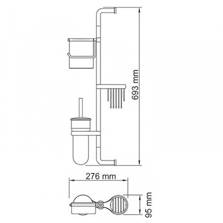 Фото стойка подвесная wasserkraft k-1438