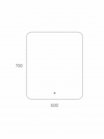 Фото зеркало с подсветкой taliente zled 60 см ta-zled-b6070