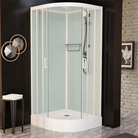 Фото душевая кабина frank f409 m white 90x90 см 20003