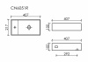 Фото раковина подвесная ceramicanova element 41.7 см, цвет: антрацит cn6051rmh
