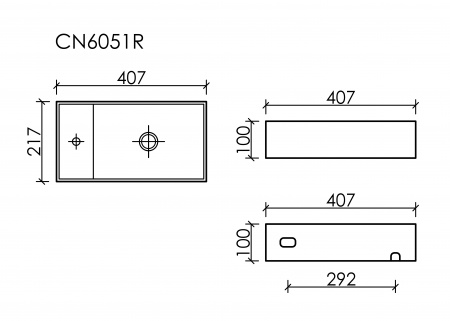 Фото раковина подвесная ceramicanova element 41.7 см, цвет: антрацит cn6051rmh