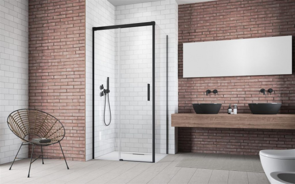 Фото душевая дверь radaway idea black kdj 100 см 387040-54-01l/r