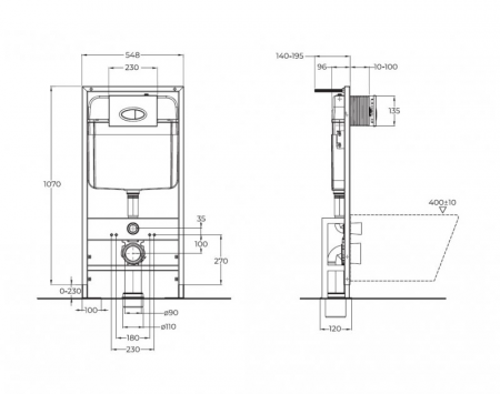 Фото инсталляция для унитаза belbagno bb025