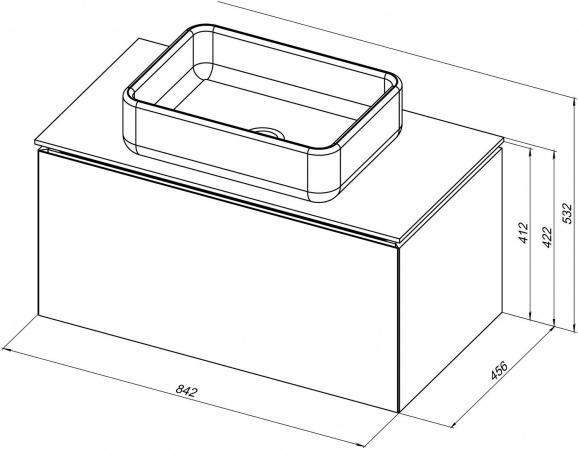 Фото тумба под раковину allen brau infinity 85 см 1.21002.pwm