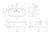 Фото акриловая ванна abber 170x80 см ab9444mw