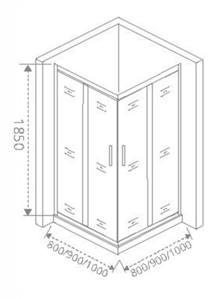 Фото душевое ограждение good door neo cr-80-c-ch 80 см не00011