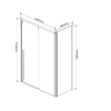 Фото душевой уголок vincea lugano 130x90 см vsr-1l9013clb-1