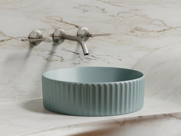 Фото раковина накладная ceramicanova element 36 см, цвет: зеленый cn6057mlg