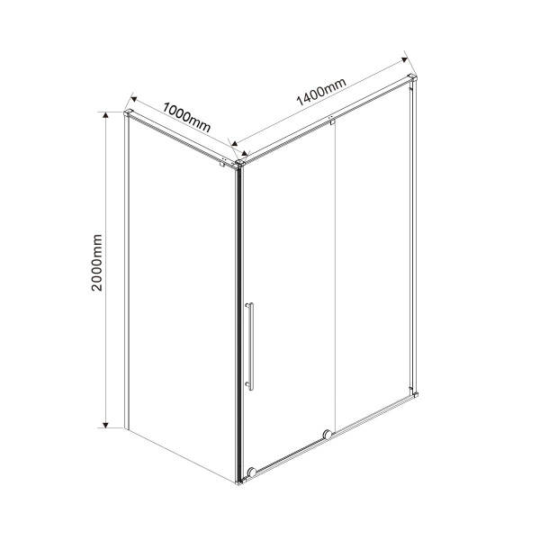 Фото душевой уголок vincea arno 140x100 см vsr-1a1014cl