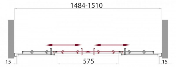 Фото шторка на ванну belbagno uno-vf-2-150/145-m-cr 150 см