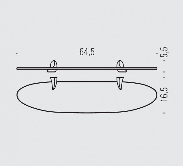 Фото полка подвесная colombo design link b2416
