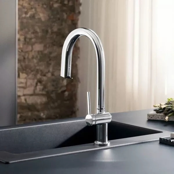 Фото смеситель для кухонной мойки hansgrohe aqittura 76801000