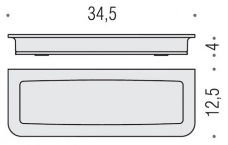 Фото полка настольная colombo design lulu b6242, цвет: хром
