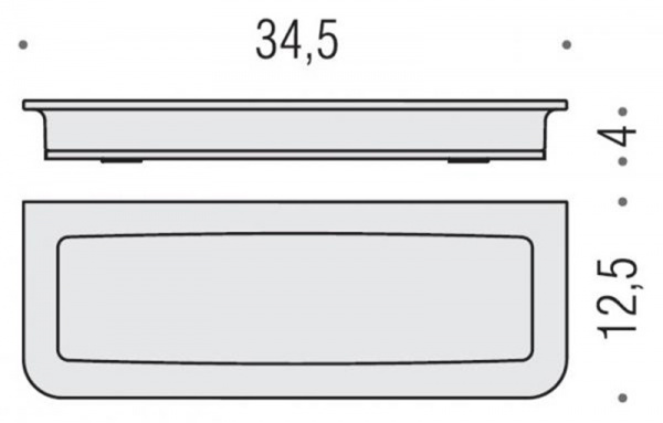 Фото полка настольная colombo design lulu b6242, цвет: хром