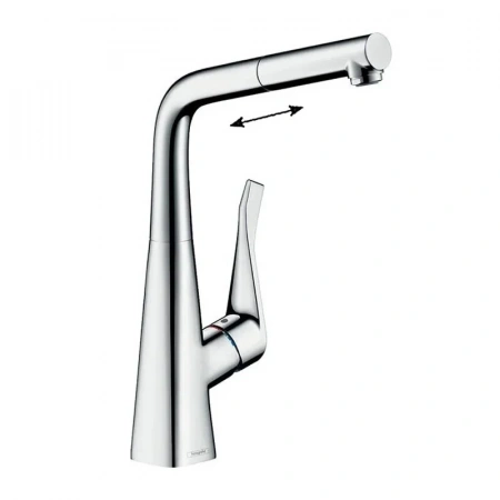 Фото смеситель для кухонной мойки hansgrohe metris 73812000