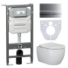 Унитаз с инсталляцией Сет 4 в 1 Ceramicanova CN3001_1002M_1000