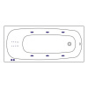 Фото акриловая ванна whitecross layla 170x75 см line nano 0122.170075.100.linenano.gl