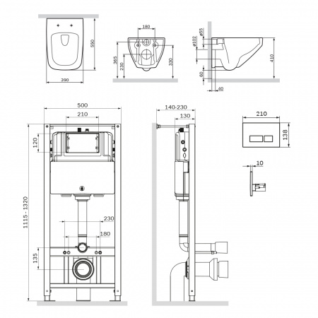 Фото унитаз с инсталляцией am.pm inspire 2.0 is47001.50a1700