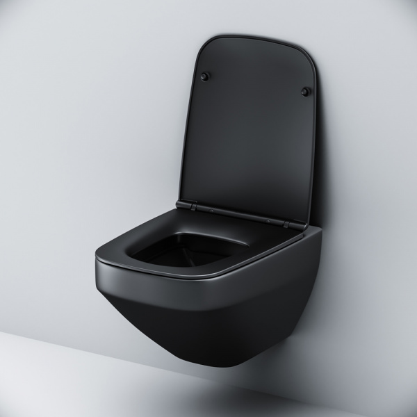 Фото унитаз подвесной с сиденьем am.pm inspire v2.0 black edition c50a1700mbsc