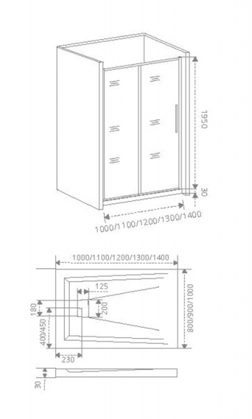 Фото душевая дверь good door idea wtw-110-c-ch 110 см ид00001