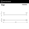 Фото полотенцедержатель 60 см whitecross ergo er2252bl, цвет: черный