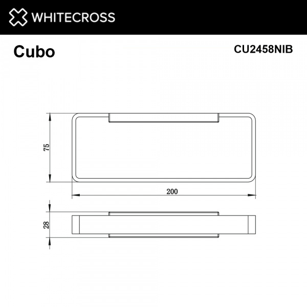 Фото полотенцедержатель whitecross cubo cu2458nib, цвет: никель брашированный