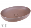 Раковина накладная AeT Elite Oval 55 см, цвет: розовый матовый L616T0R0V0142