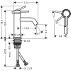 Фото смеситель для раковины hansgrohe tecturis s 73301700