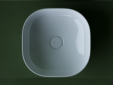 Фото раковина накладная ceramicanova element 38 см, цвет: белый cn5032