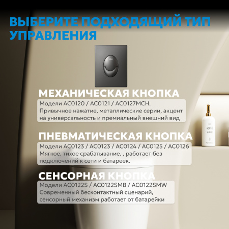 Фото клавиша смыва abber ac0125ng никель