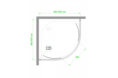 Фото душевое ограждение royal bath hkd rb90hkd-t-bl 90x90 см