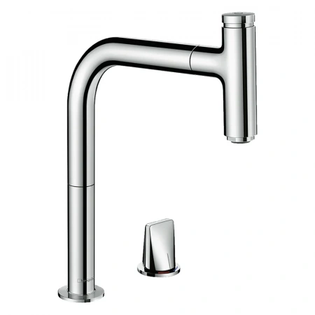 Фото смеситель для кухонной мойки hansgrohe metris select 73804000_vstvo