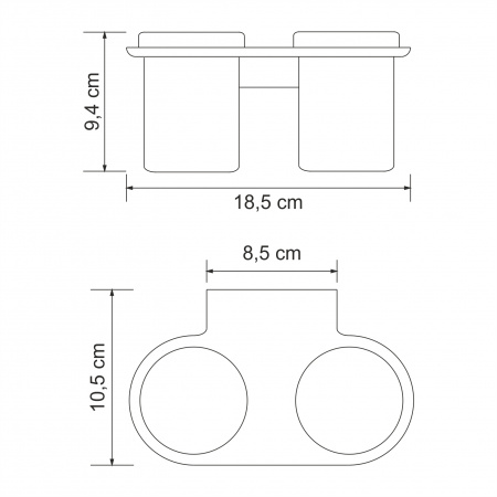 Фото стакан для зубных щеток wasserkraft kammel k-8328d